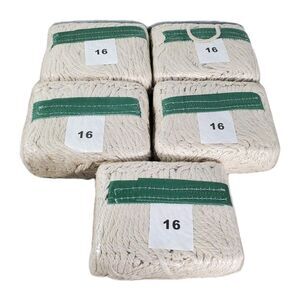 16 oz Cotton Mop Replacement Head for Commercial Industrial Home Natural 5 Piece